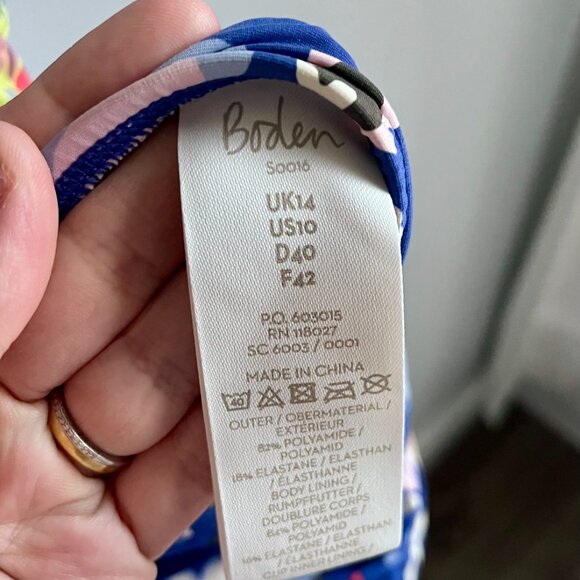 BODEN Trapani Swimsuit one piece halter US 10 - Picture 7 of 8